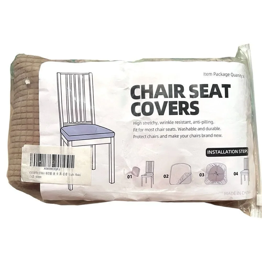 High Stretch Chair Seat Covers Set Of 4